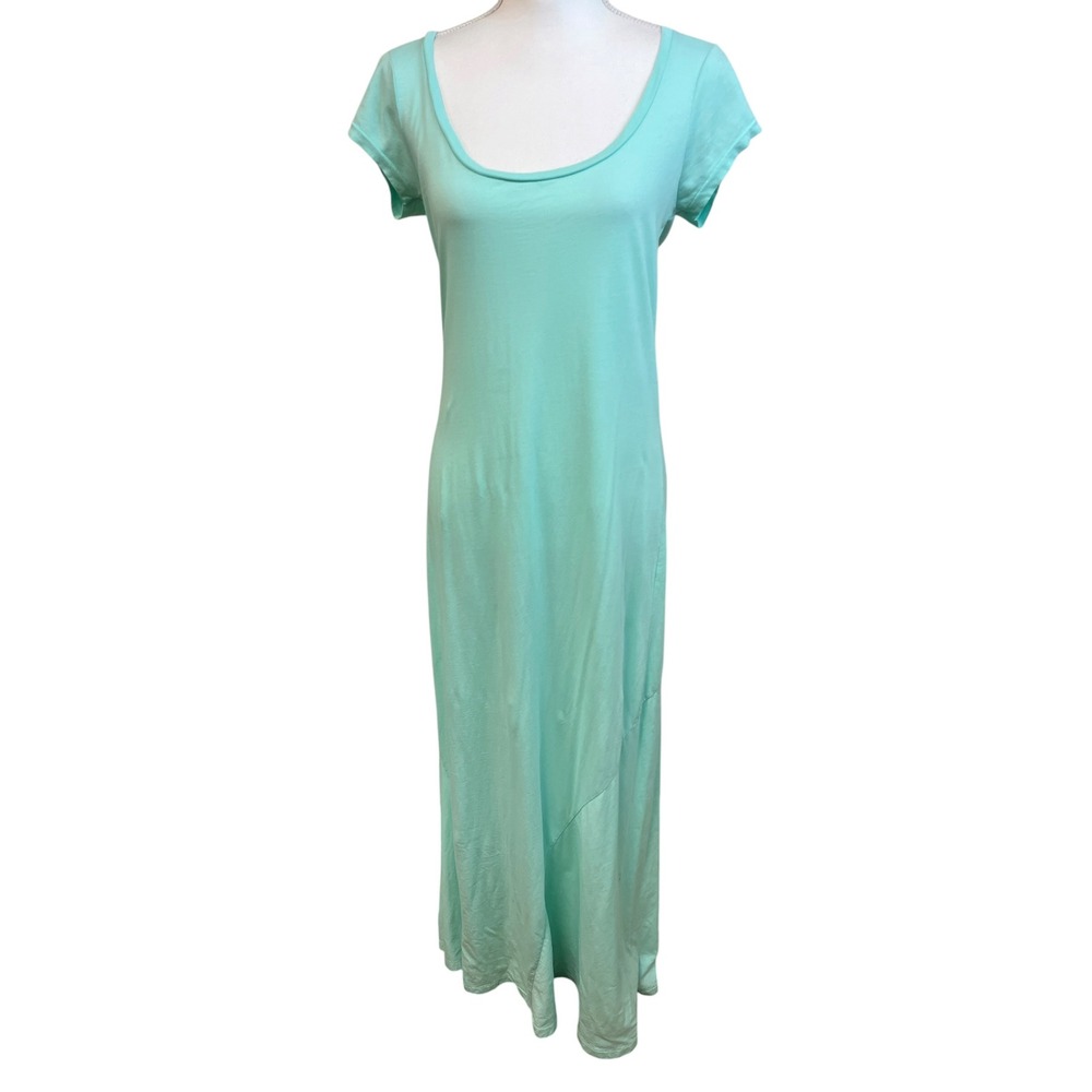 POLO Ralph Lauren Maxi Dress M Green Short Sleeve Scoop Neck Coastal Chic Preppy